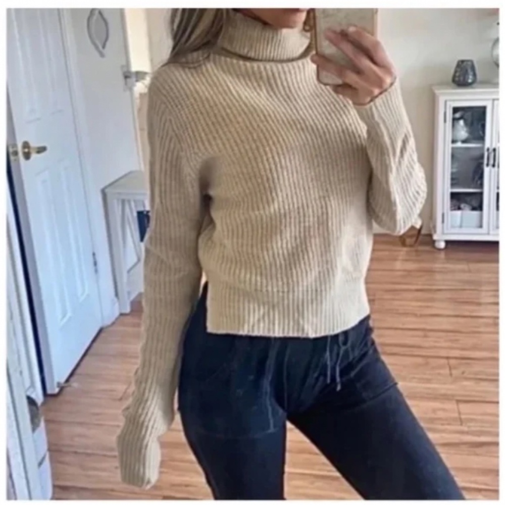 🪞 NWT windsor high turtle neck cozy long sleeve knit sweater women’s size small